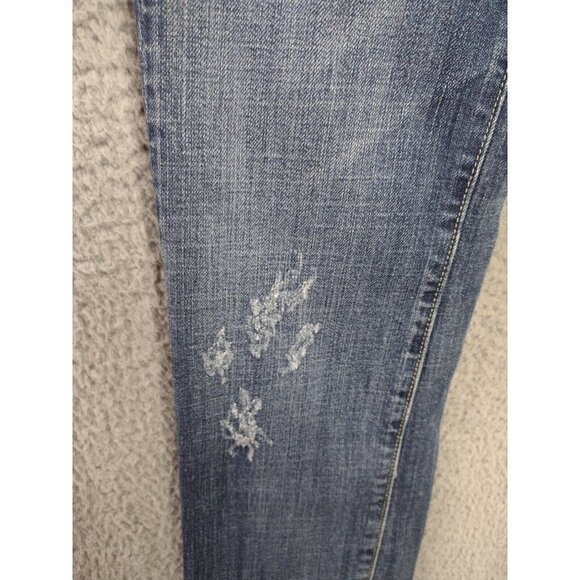 Miss Me NEW Boyfriend Dark Wash Mid Rise Distressed Crop Jeans Women's Size‎ 26 - Picture 3 of 13
